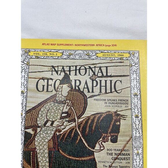 Nat Geo Mag Aug 1966 Vtg Issue Collectible Atlas World Earth Photo Ed - Picture 3 of 12